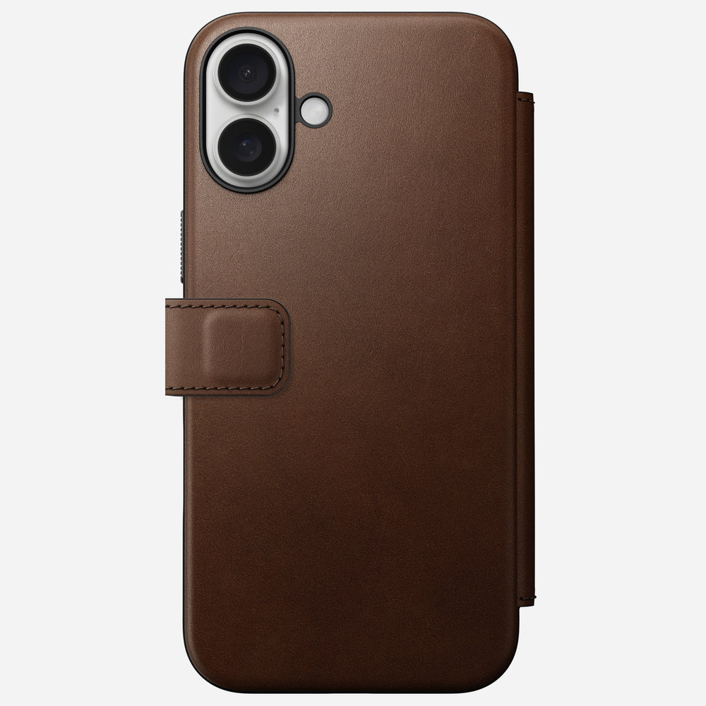 Modern Leather Folio - iPhone 16 Plus | Brown | Nomad Leather | NOMAD® - Image 4