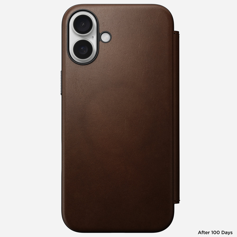 Modern Leather Folio - iPhone 16 Plus | Brown | Nomad Leather | NOMAD® - Image 6