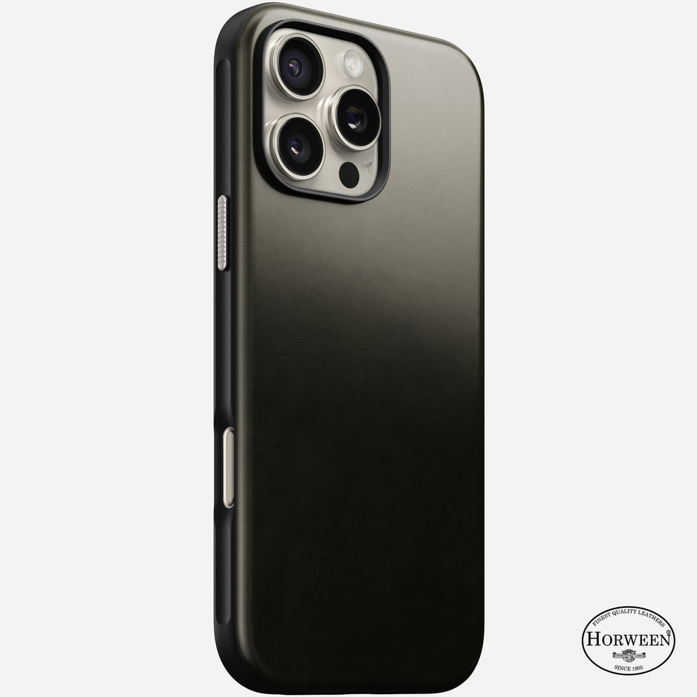 Modern Leather Case - iPhone 16 Pro Max | Green Chrome | Horween | NOMAD®