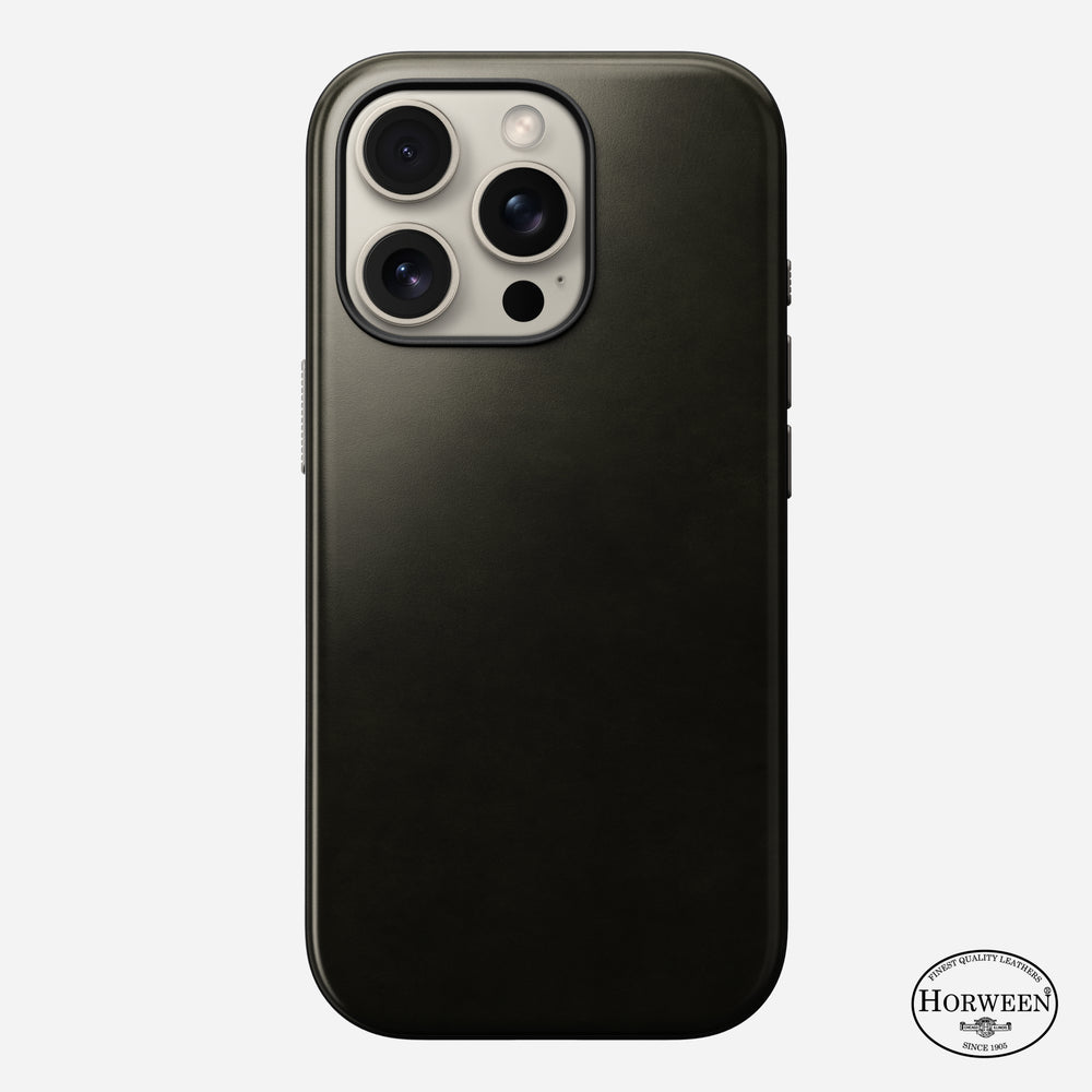 Modern Leather Case - iPhone 16 Pro | Green Chrome | Horween | NOMAD® - Image 4