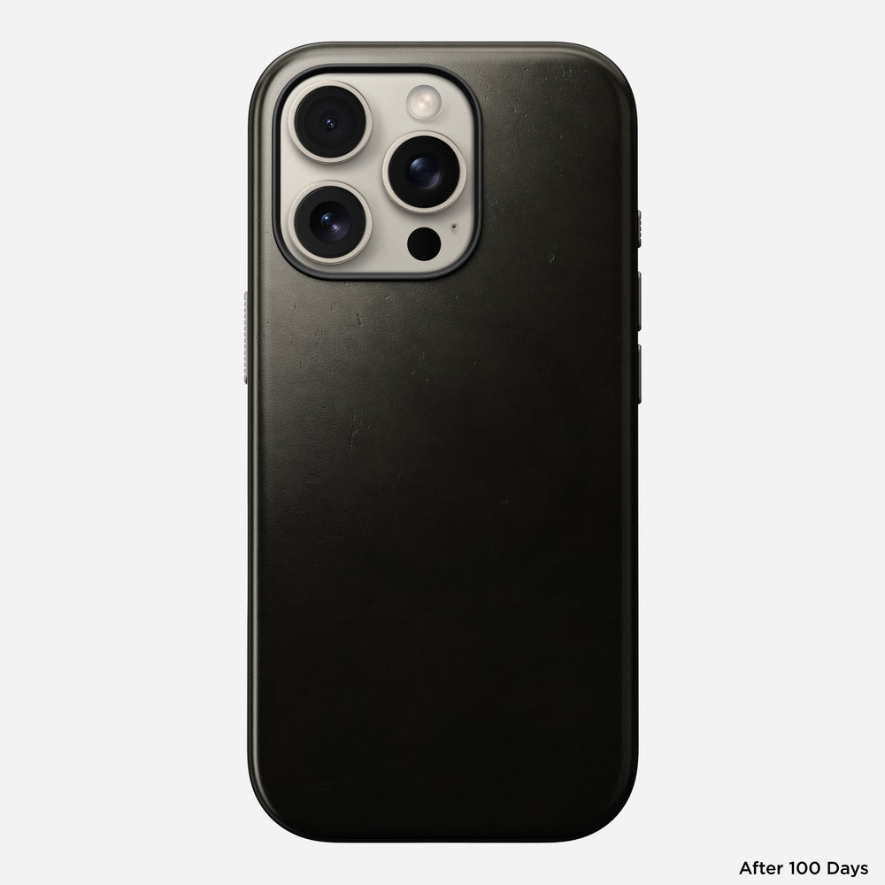 Modern Leather Case - iPhone 16 Pro | Green Chrome | Horween | NOMAD® - Image 2