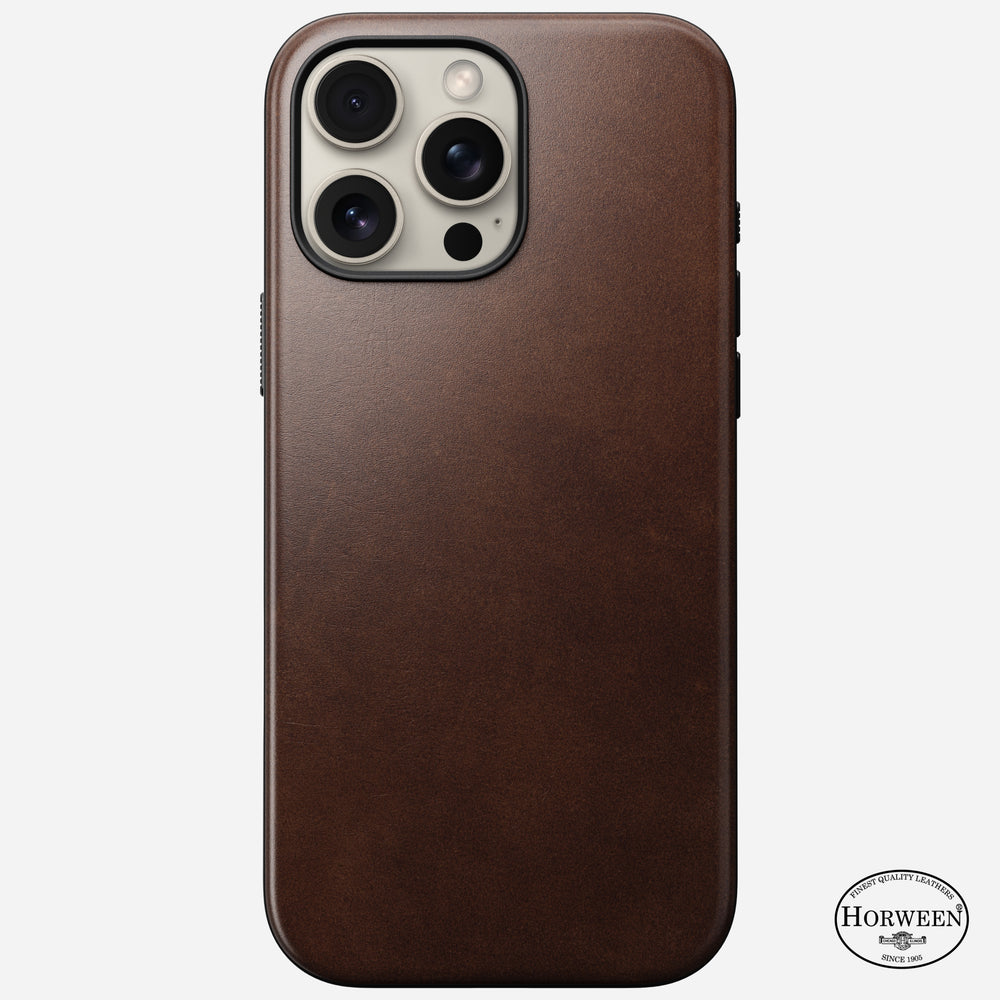 Modern Leather Case - iPhone 16 Pro Max | Rustic Brown | Horween | NOMAD® - Image 4