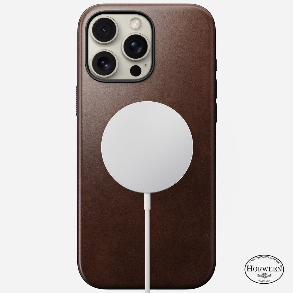 Modern Leather Case - iPhone 16 Pro Max | Rustic Brown | Horween | NOMAD® - Image 3