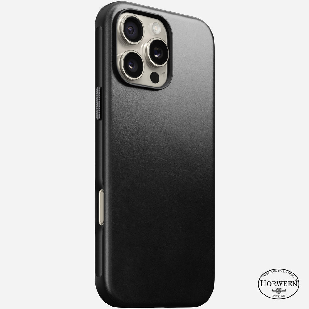 Modern Leather Case - iPhone 16 Pro Max | Black | Horween | NOMAD®