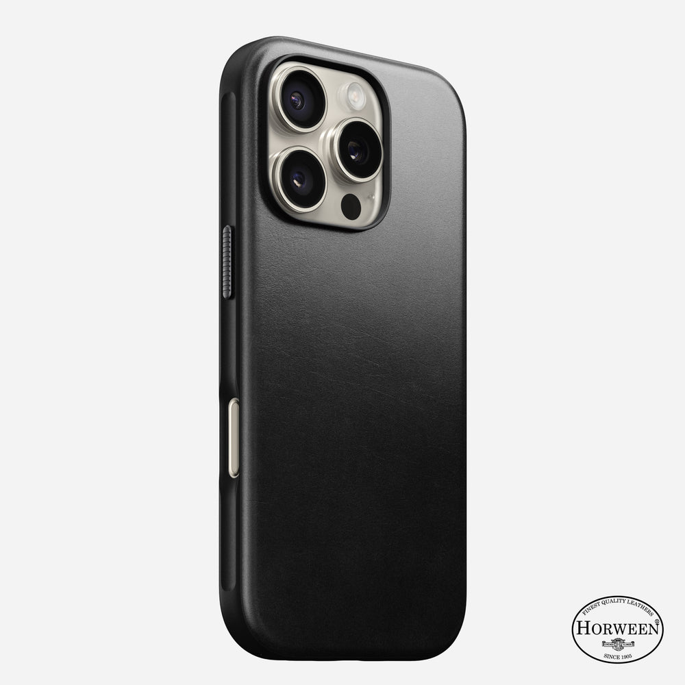 Modern Leather Case - iPhone 16 Pro | Black | Horween | NOMAD®