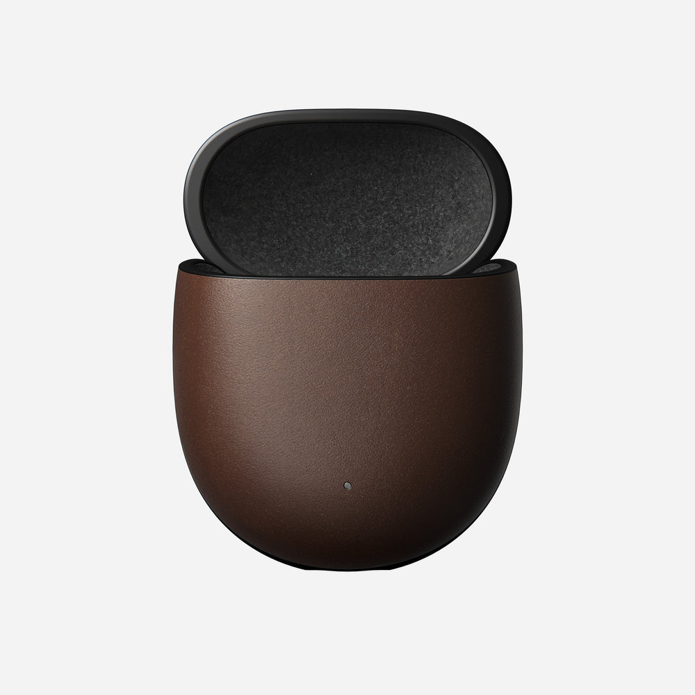 Modern Leather Case - Pixel Buds | Rustic Brown | Horween - Image 3