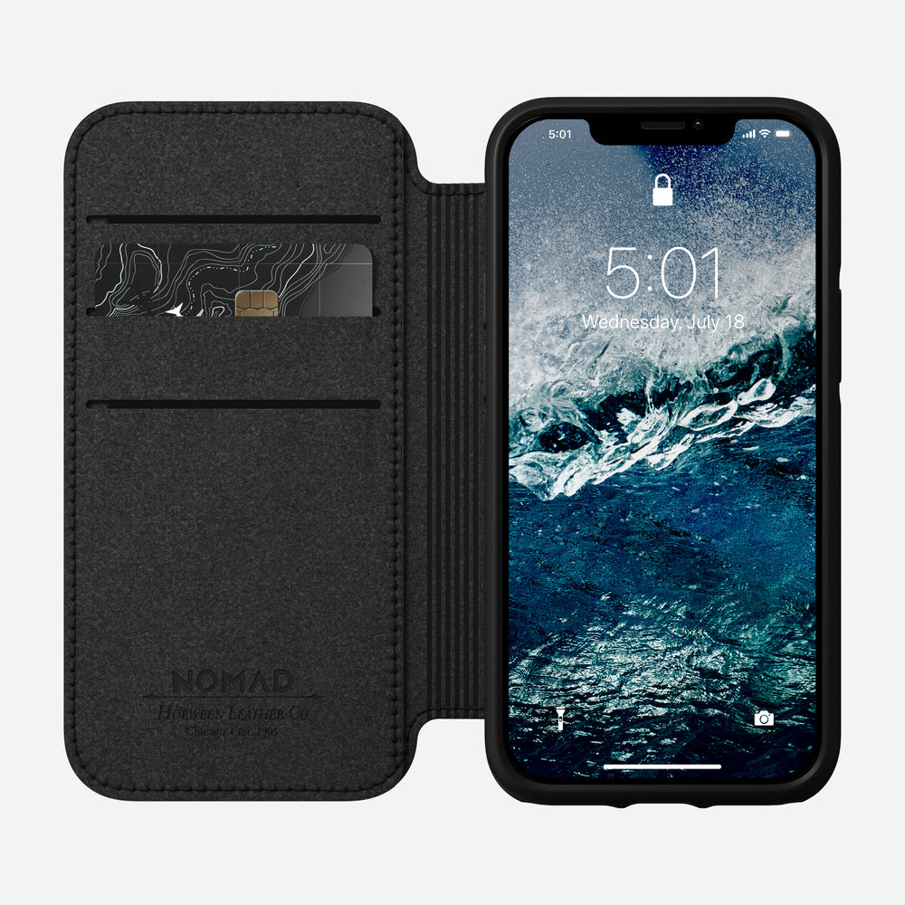 Modern Leather Folio - iPhone 12 Mini | Black | Horween® | NOMAD® - Image 5