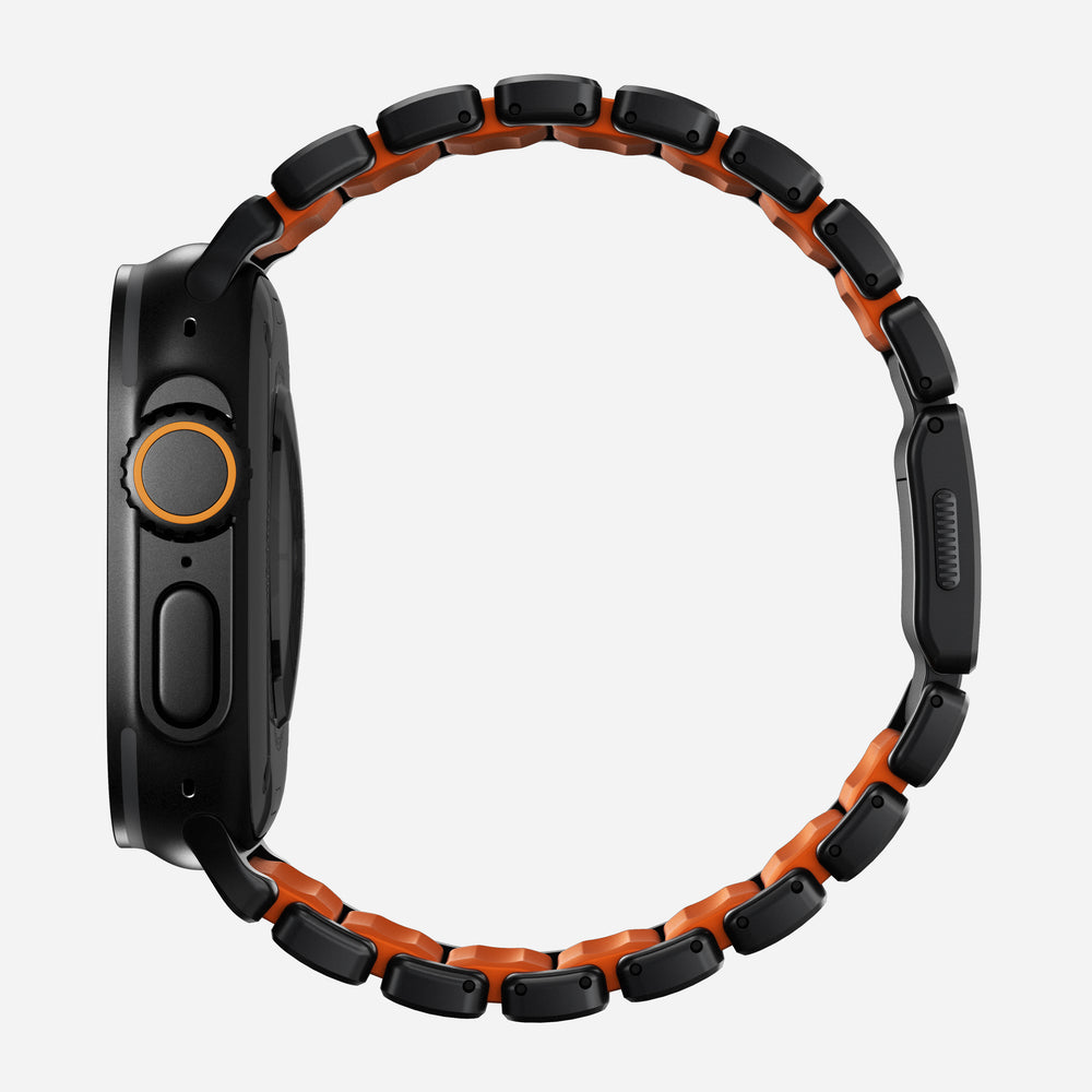 Stratos Band - 49mm | Black Titanium | Ultra Orange FKM | NOMAD® - Image 4