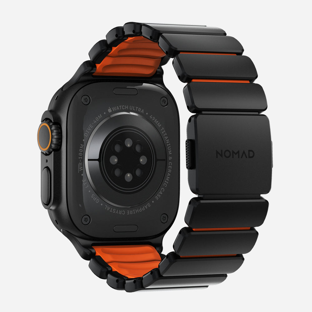 Stratos Band - 49mm | Black Titanium | Ultra Orange FKM | NOMAD® - Image 5