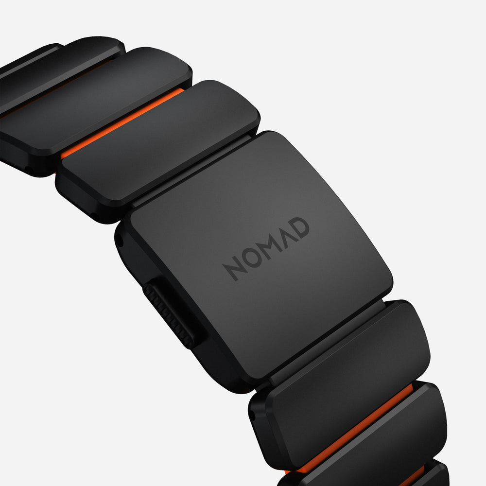 Stratos Band - 49mm | Black Titanium | Ultra Orange FKM | NOMAD® - Image 9