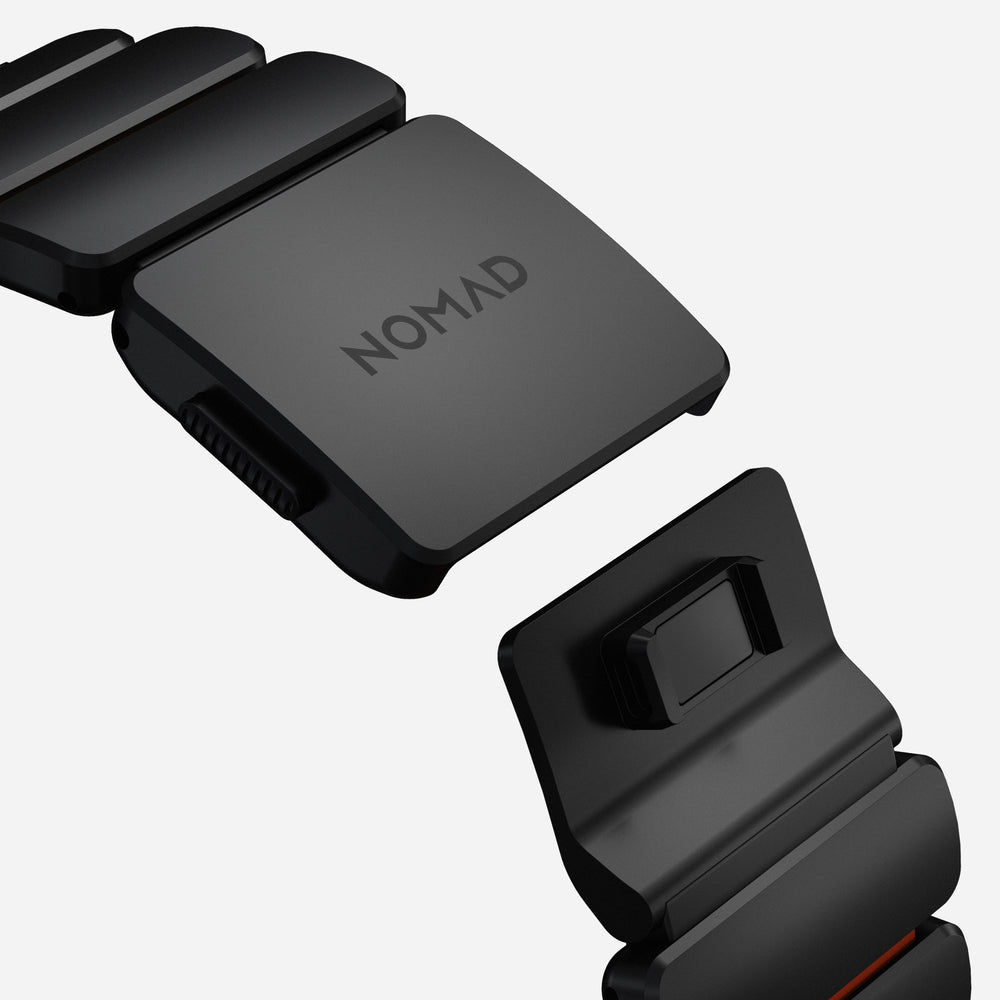 Stratos Band - 49mm | Black Titanium | Ultra Orange FKM | NOMAD® - Image 7