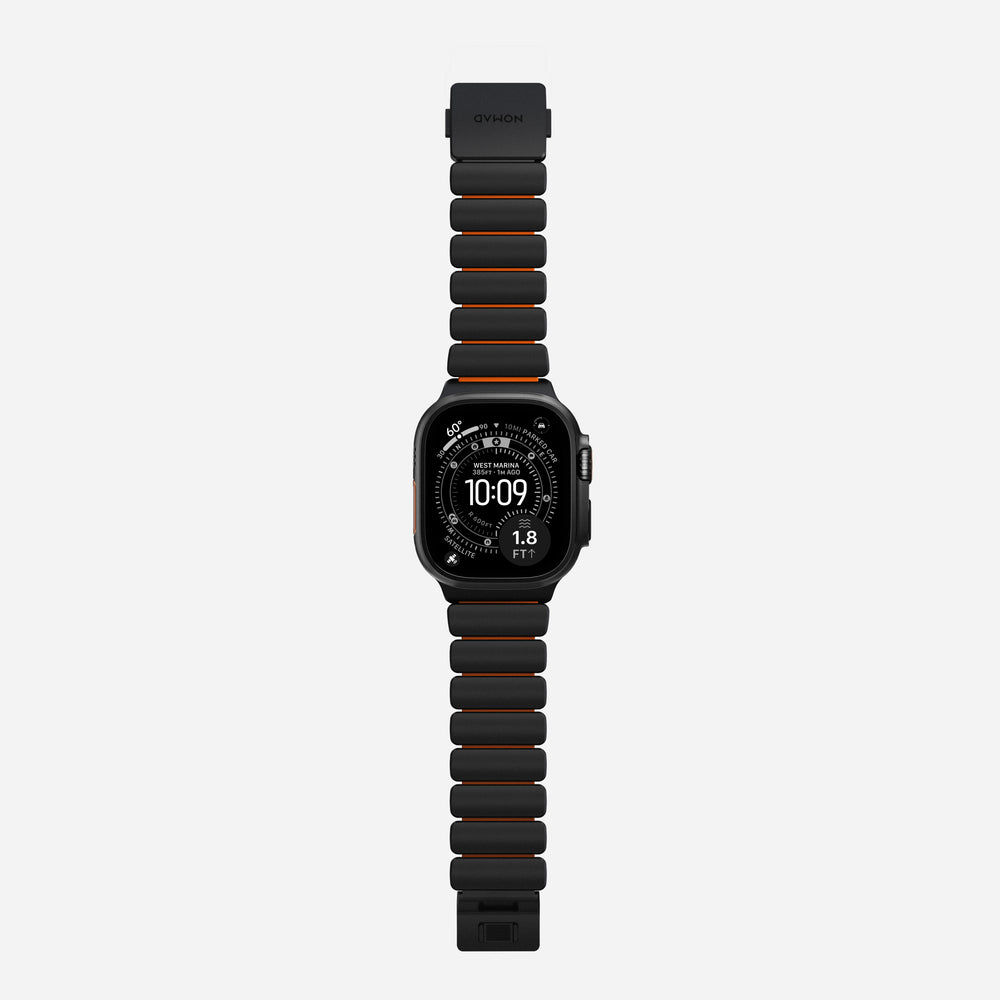 Stratos Band - 49mm | Black Titanium | Ultra Orange FKM | NOMAD® - Image 11