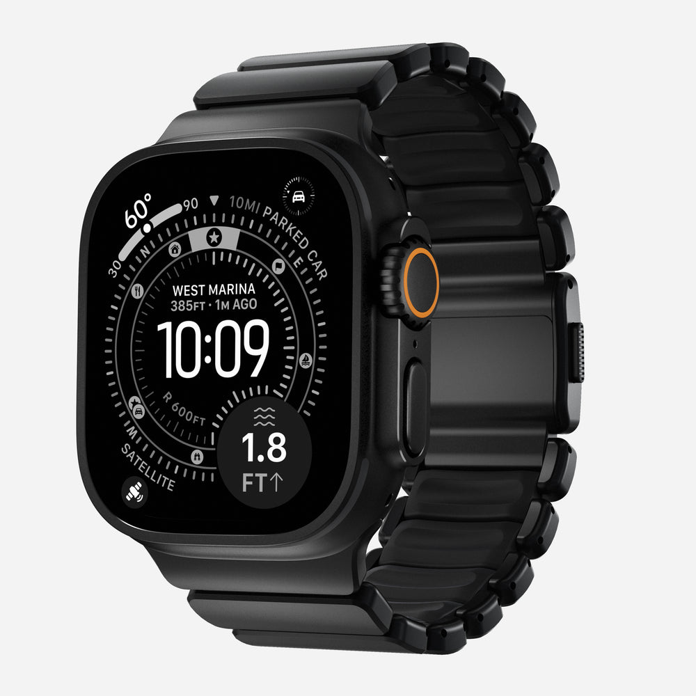 Stratos Band - 49mm | Black Titanium | Black FKM | NOMAD®
