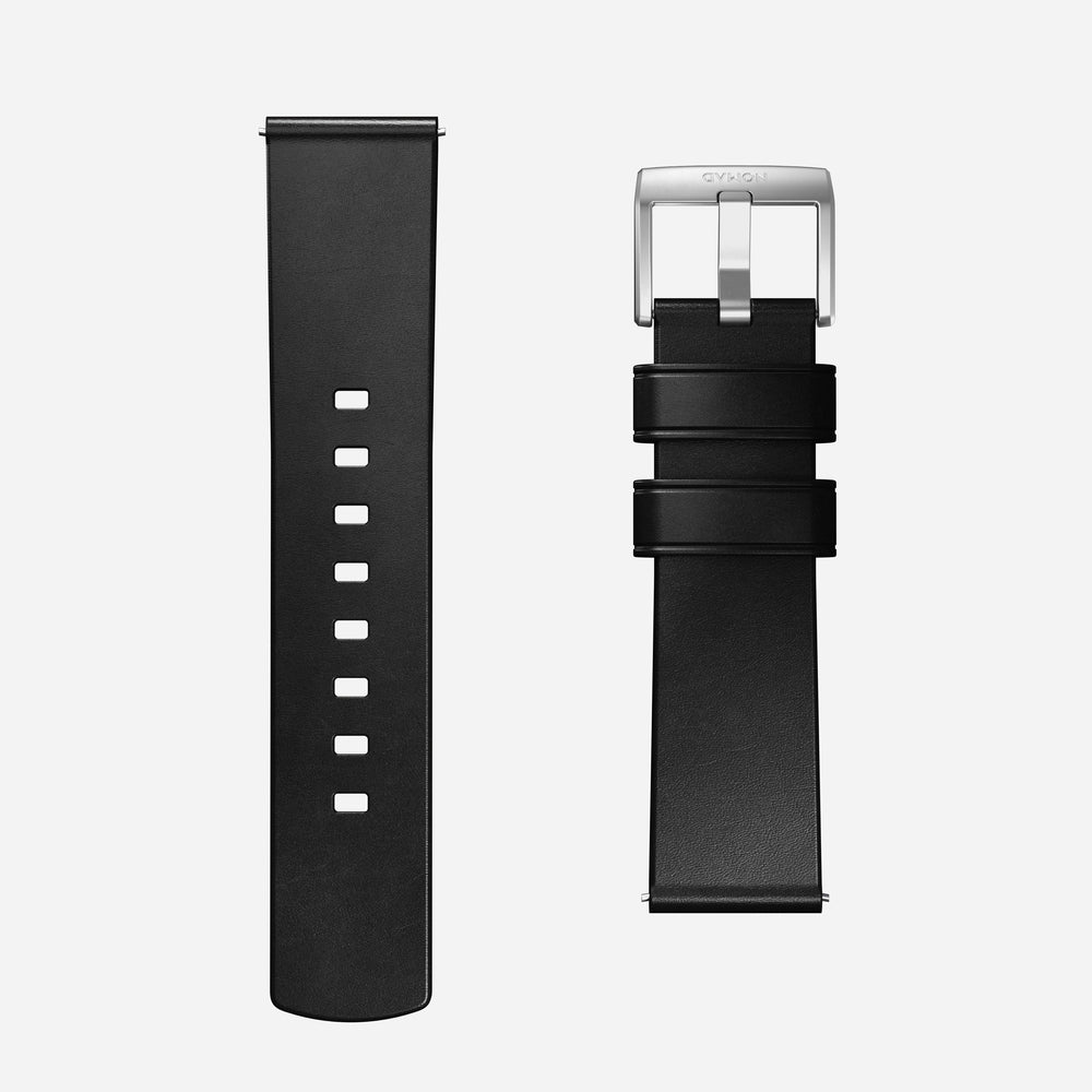 Active Band Pro - 22mm Quick Release | Black Horween | Silver Hardware | NOMAD® - Image 3