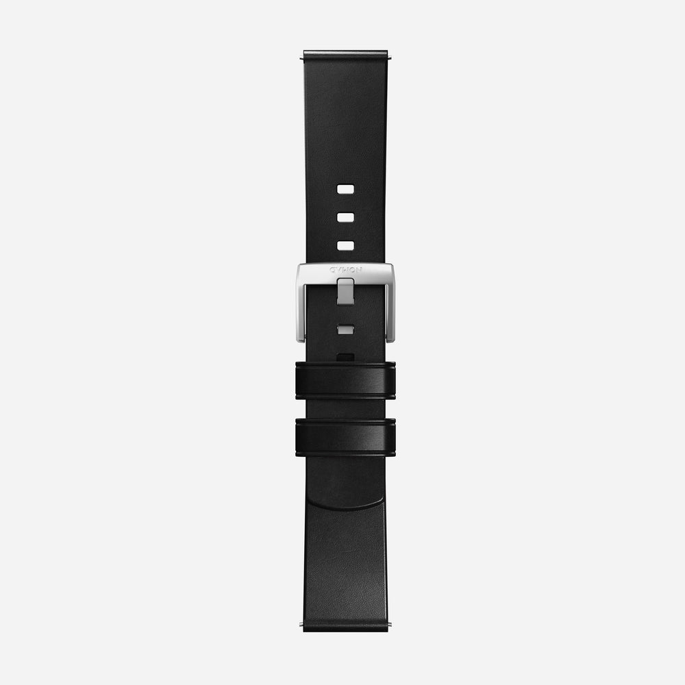 Active Band Pro - 22mm Quick Release | Black Horween | Silver Hardware | NOMAD® - Image 5