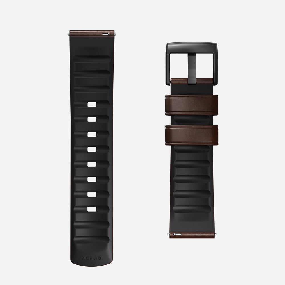 Active Band Pro - 22mm Quick Release | Brown Horween | Black Hardware | NOMAD® - Image 6