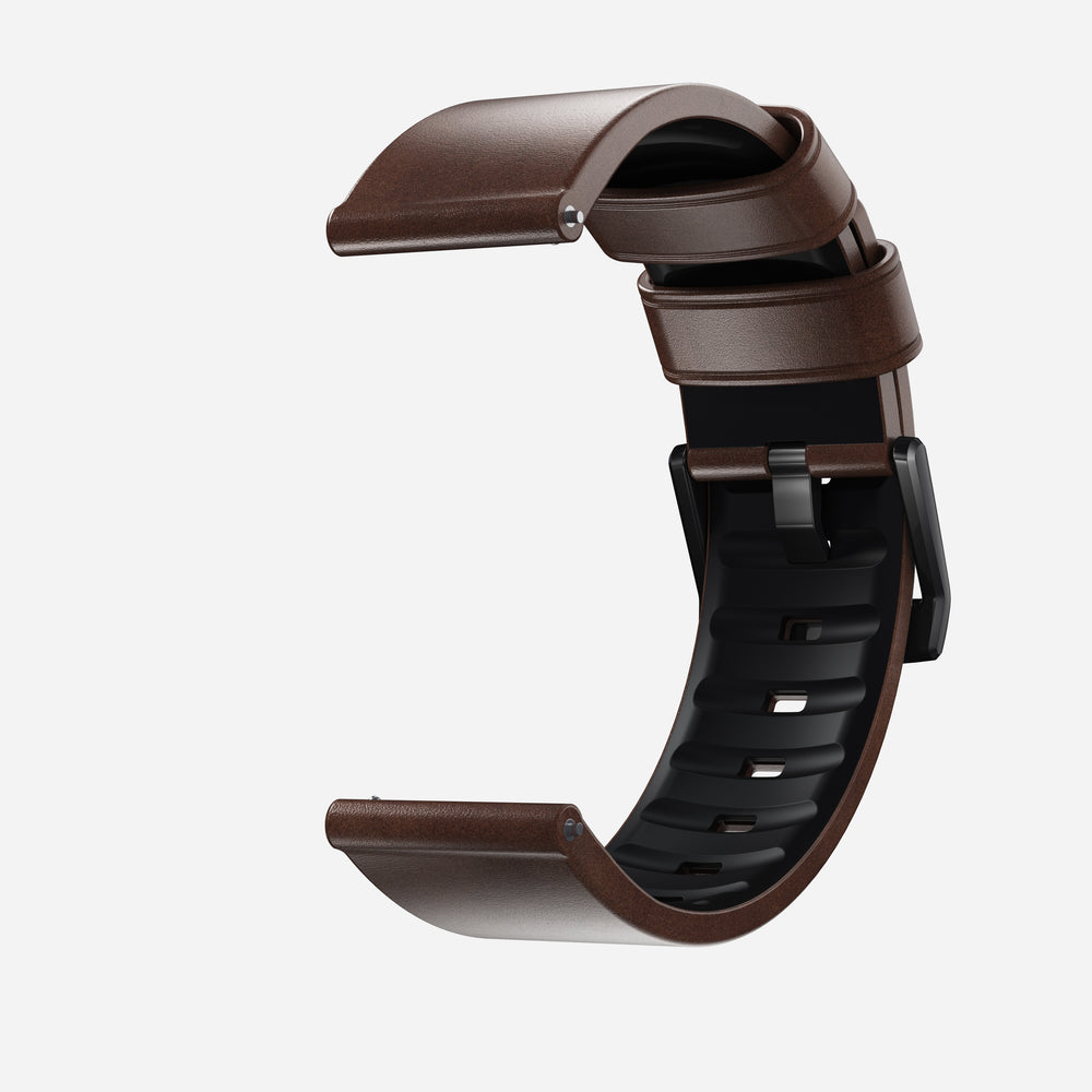 Active Band Pro - 22mm Quick Release | Brown Horween | Black Hardware | NOMAD® - Image 2