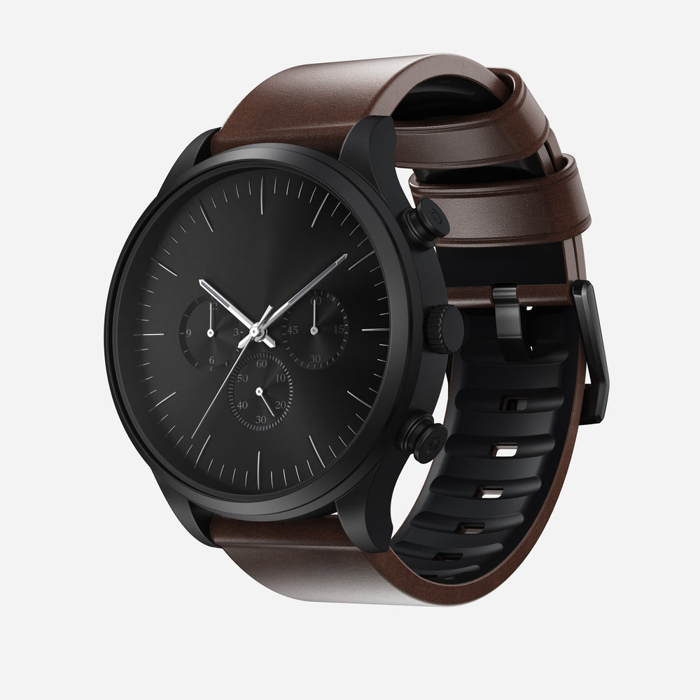 Active Band Pro - 22mm Quick Release | Brown Horween | Black Hardware | NOMAD® - Image 4