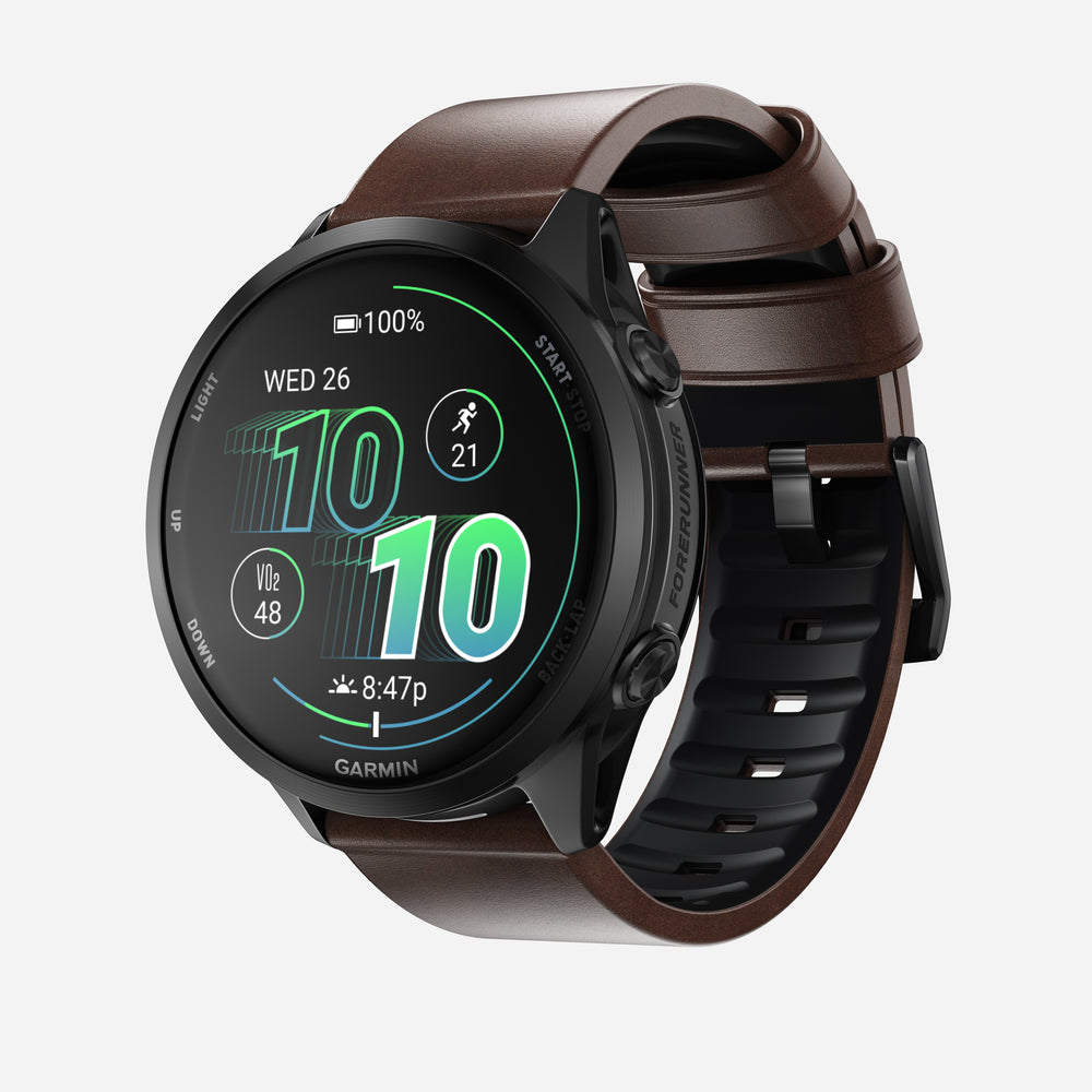 Active Band Pro - 22mm Quick Release | Brown Horween | Black Hardware | NOMAD®