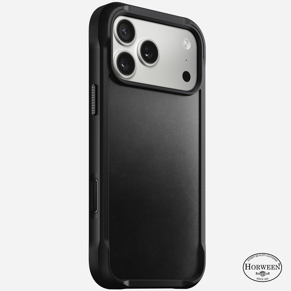 Rugged Leather Case - iPhone 17 Pro Max | Black | Horween | NOMAD®