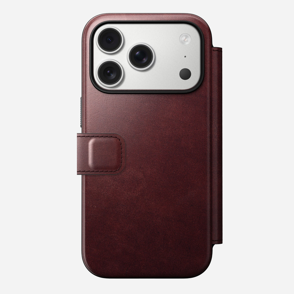Modern Leather Folio - iPhone 17 Pro | Burgundy | Horween | NOMAD® - Image 5