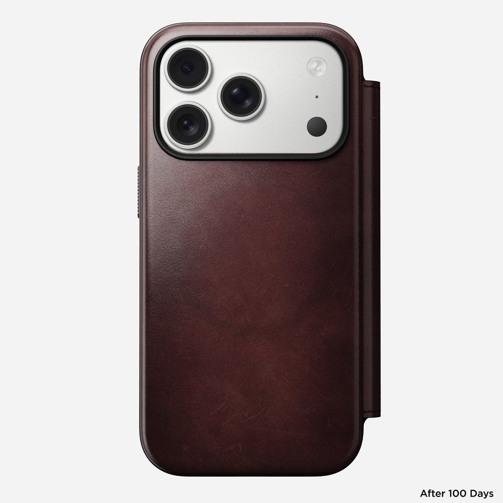 Modern Leather Folio - iPhone 17 Pro | Burgundy | Horween | NOMAD® - Image 6