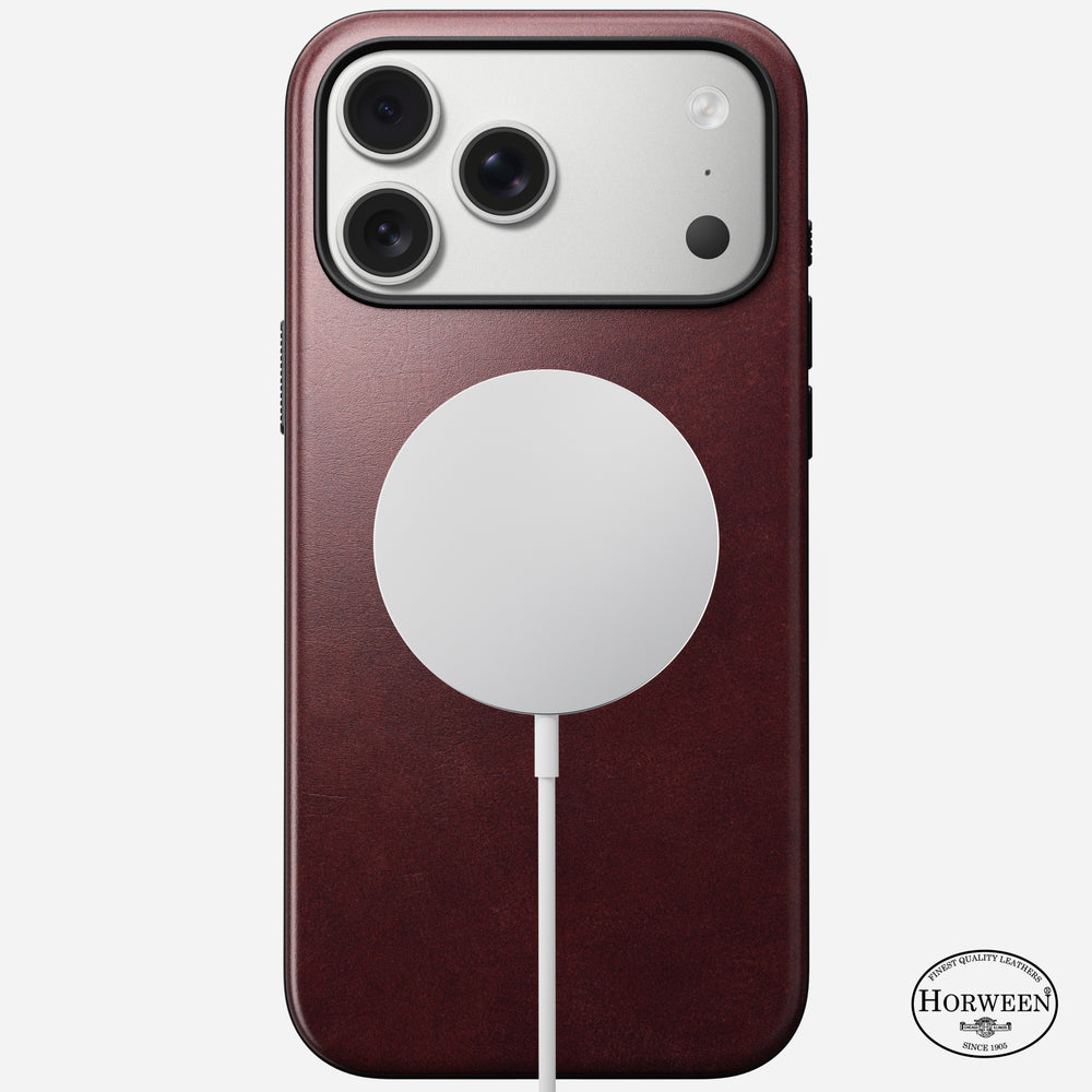 Modern Leather Case - iPhone 17 Pro Max | Burgundy | Horween | NOMAD® - Image 2