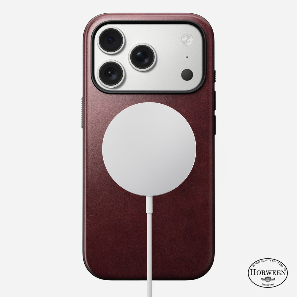 Modern Leather Case - iPhone 17 Pro | Burgundy | Horween | NOMAD® - Image 2