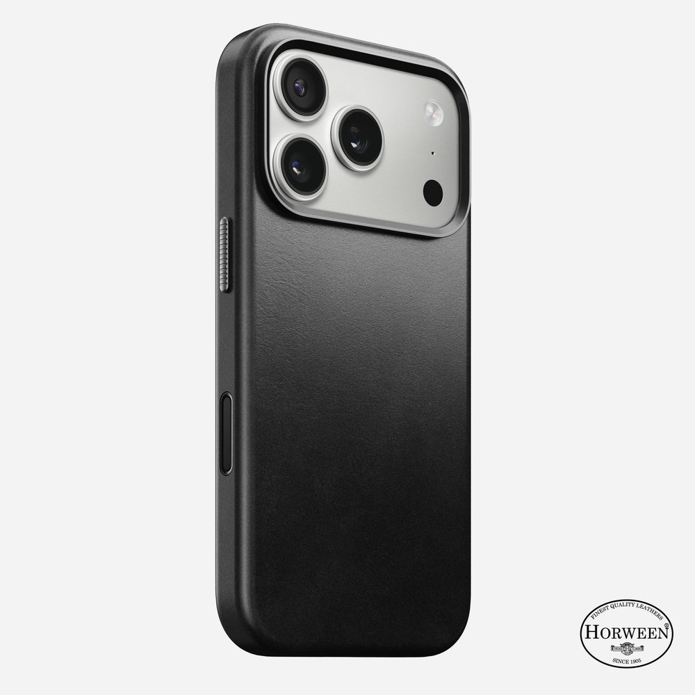 Traditional Leather Case - iPhone 17 Pro | Black | Horween | NOMAD®