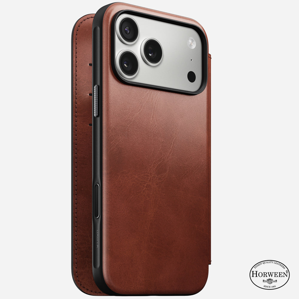 Modern Leather Folio - iPhone 17 Pro Max | Olde Dublin | Horween | NOMAD®