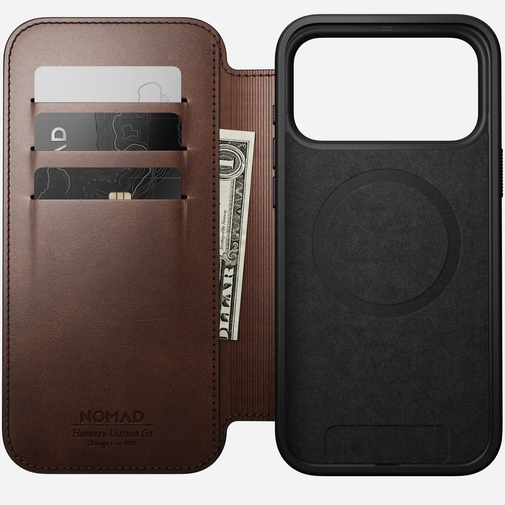Modern Leather Folio - iPhone 17 Pro Max | Rustic Brown | Horween | NOMAD® - Image 2