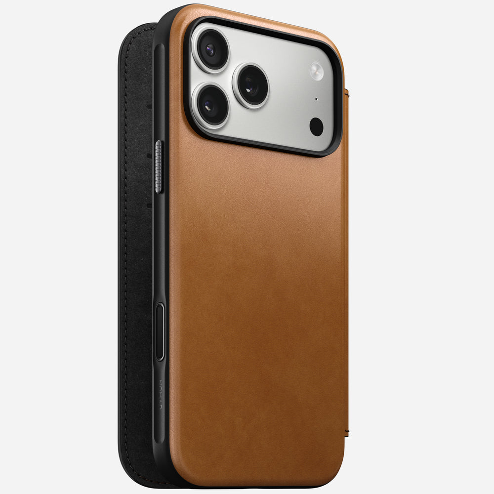 Modern Leather Folio - iPhone 17 Pro Max | English Tan-C | Nomad Leather | NOMAD®