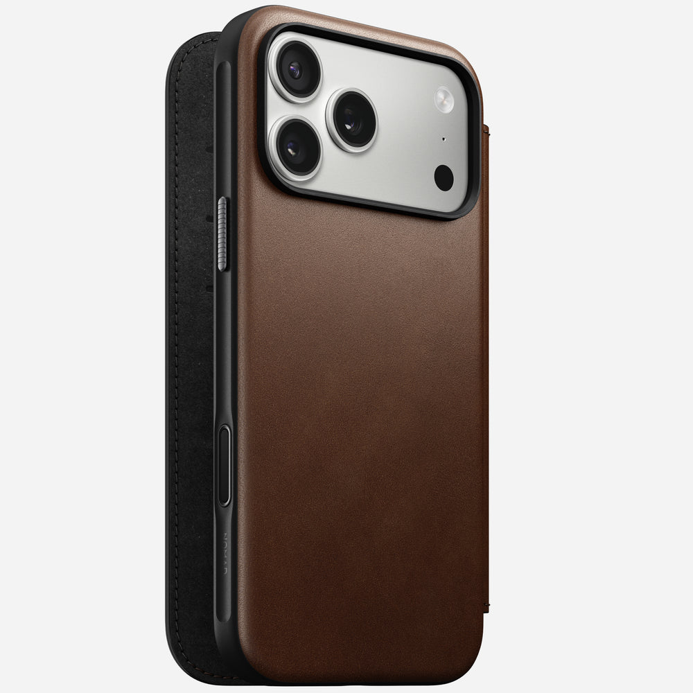 Modern Leather Folio - iPhone 17 Pro Max | Brown | Nomad Leather | NOMAD®