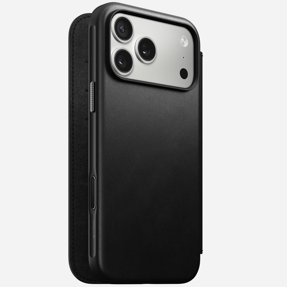 Modern Leather Folio - iPhone 17 Pro Max | Black | Nomad Leather | NOMAD®