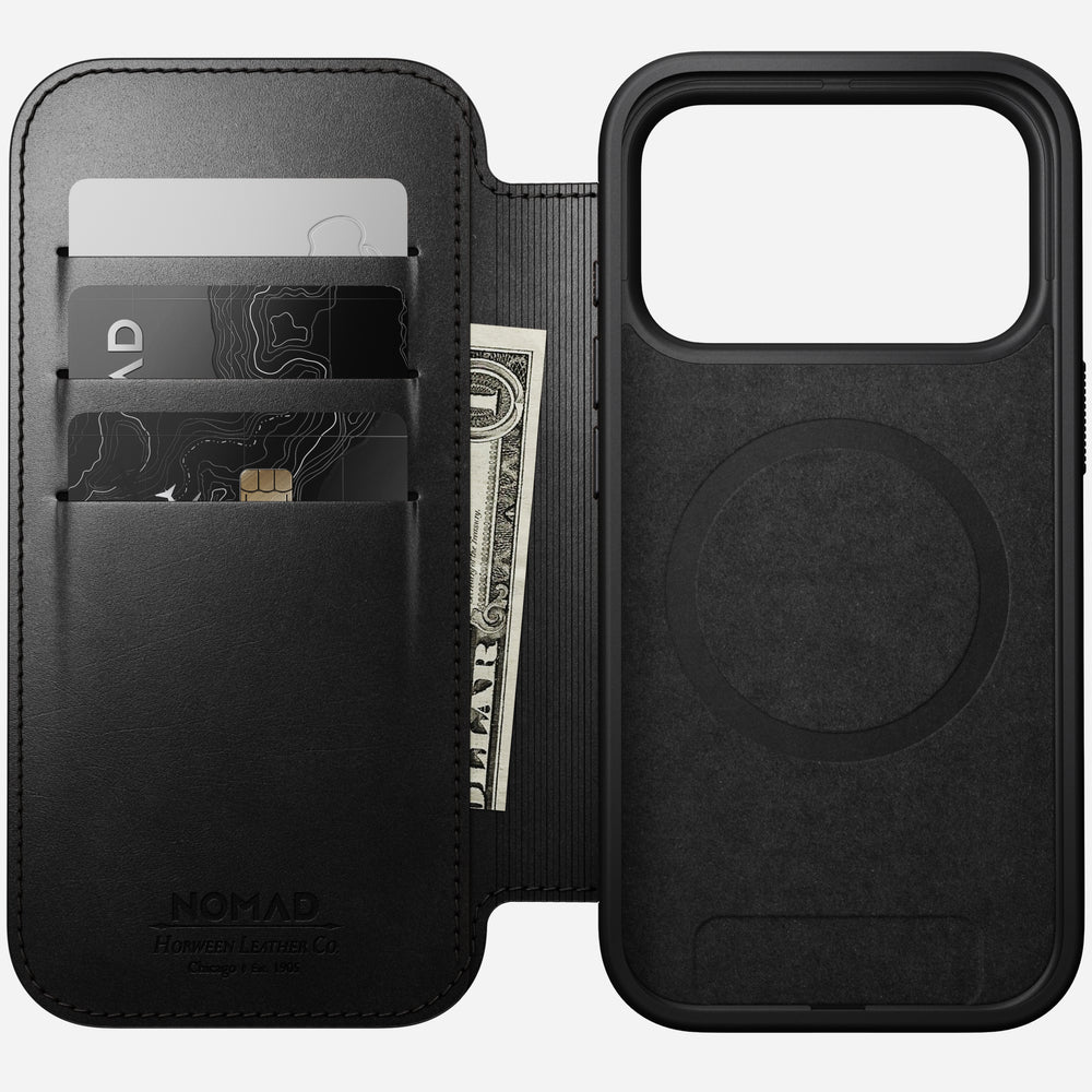 Modern Leather Folio - iPhone 17 Pro | Black | Horween | NOMAD® - Image 2