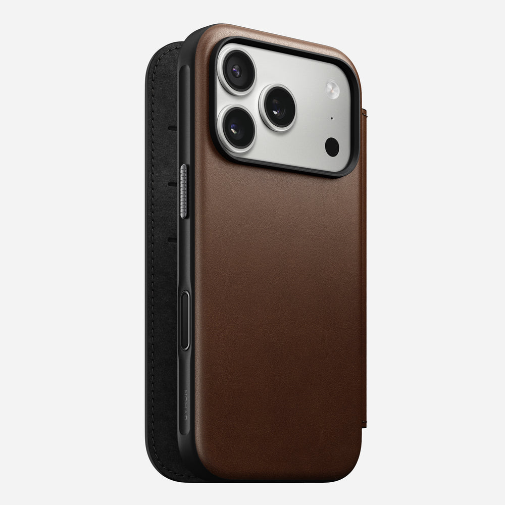 Modern Leather Folio - iPhone 17 Pro | Brown | Nomad Leather | NOMAD®