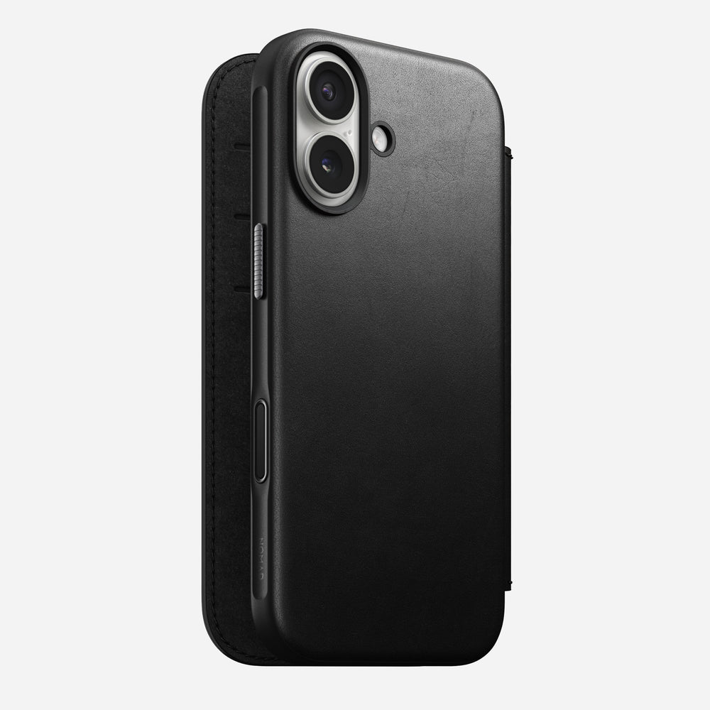 Modern Leather Folio - iPhone 17 | Black | Nomad Leather | NOMAD®
