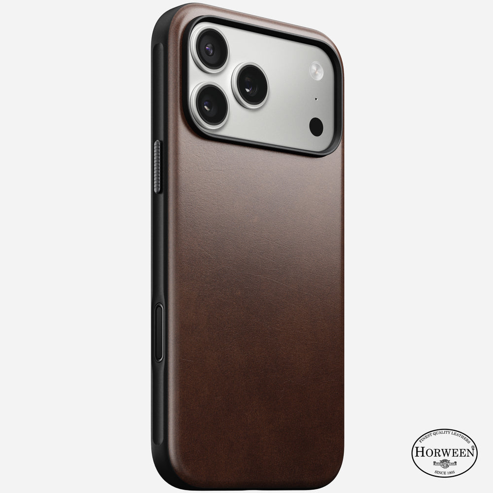 Modern Leather Case - iPhone 17 Pro Max | Rustic Brown | Horween | NOMAD®