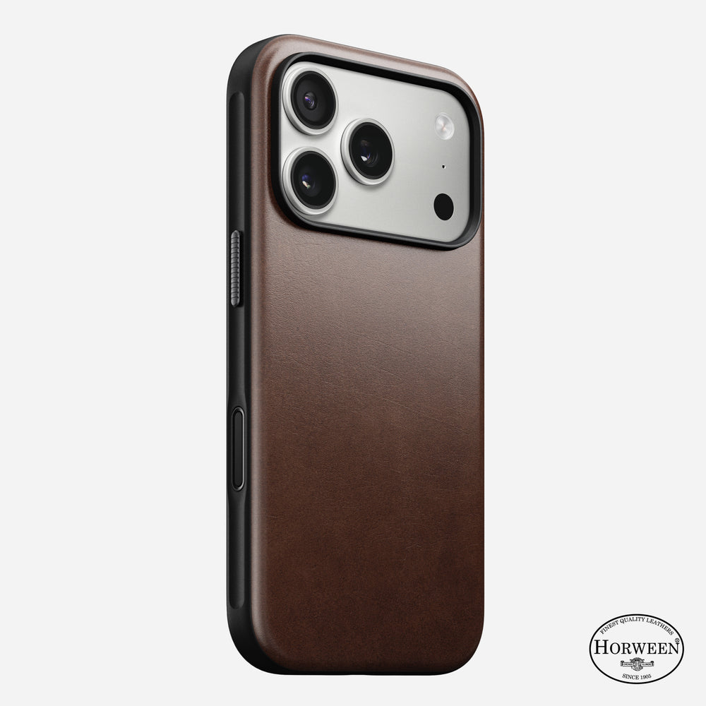 Modern Leather Case - iPhone 17 Pro | Rustic Brown | Horween | NOMAD®