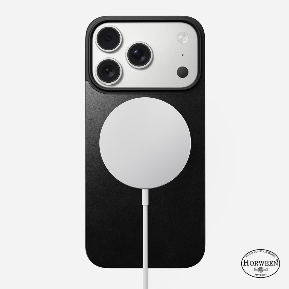 Magnetic Leather Back - iPhone 17 Pro | Black | Horween | MagSafe | NOMAD® - Image 2