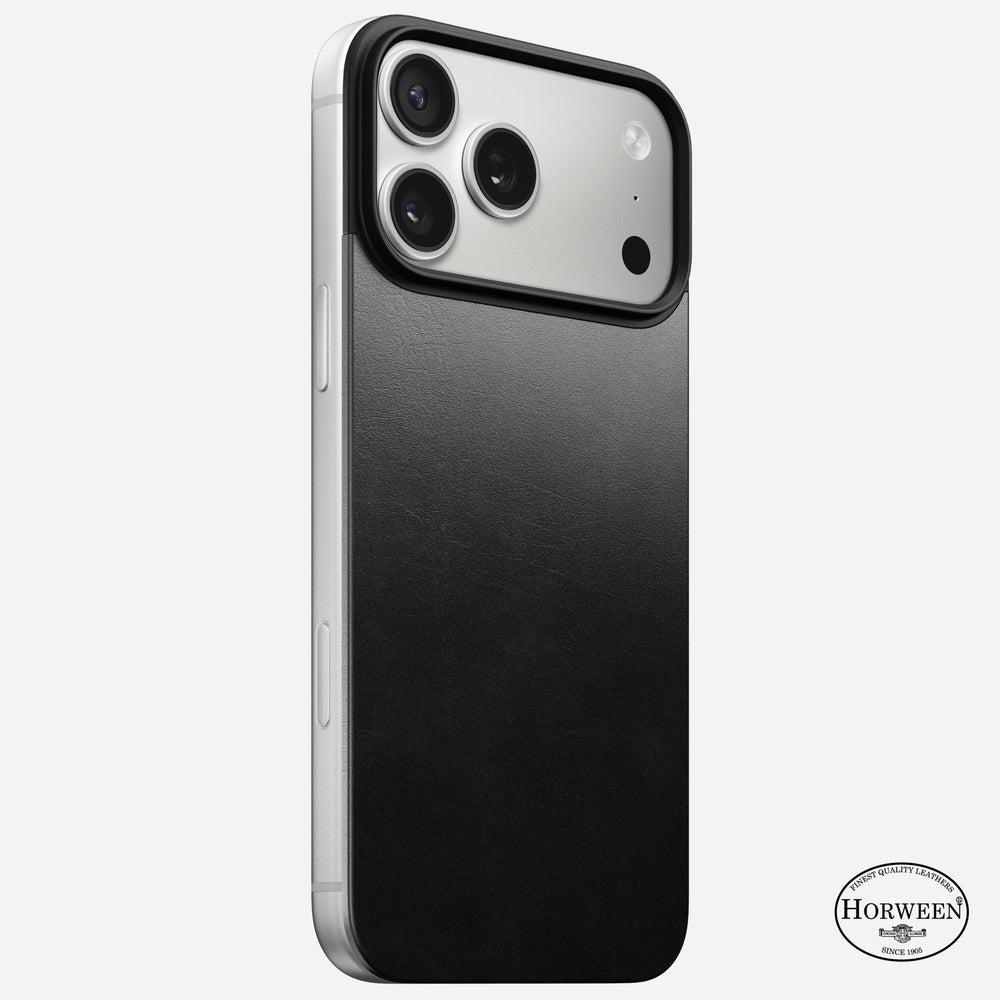 Magnetic Leather Back - iPhone 17 Pro Max | Black | Horween | MagSafe | NOMAD®