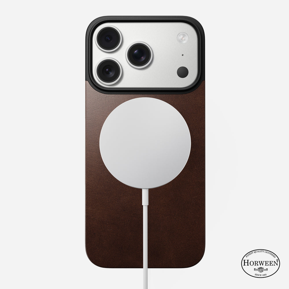 Magnetic Leather Back - iPhone 17 Pro | Rustic Brown | Horween | MagSafe | NOMAD® - Image 2