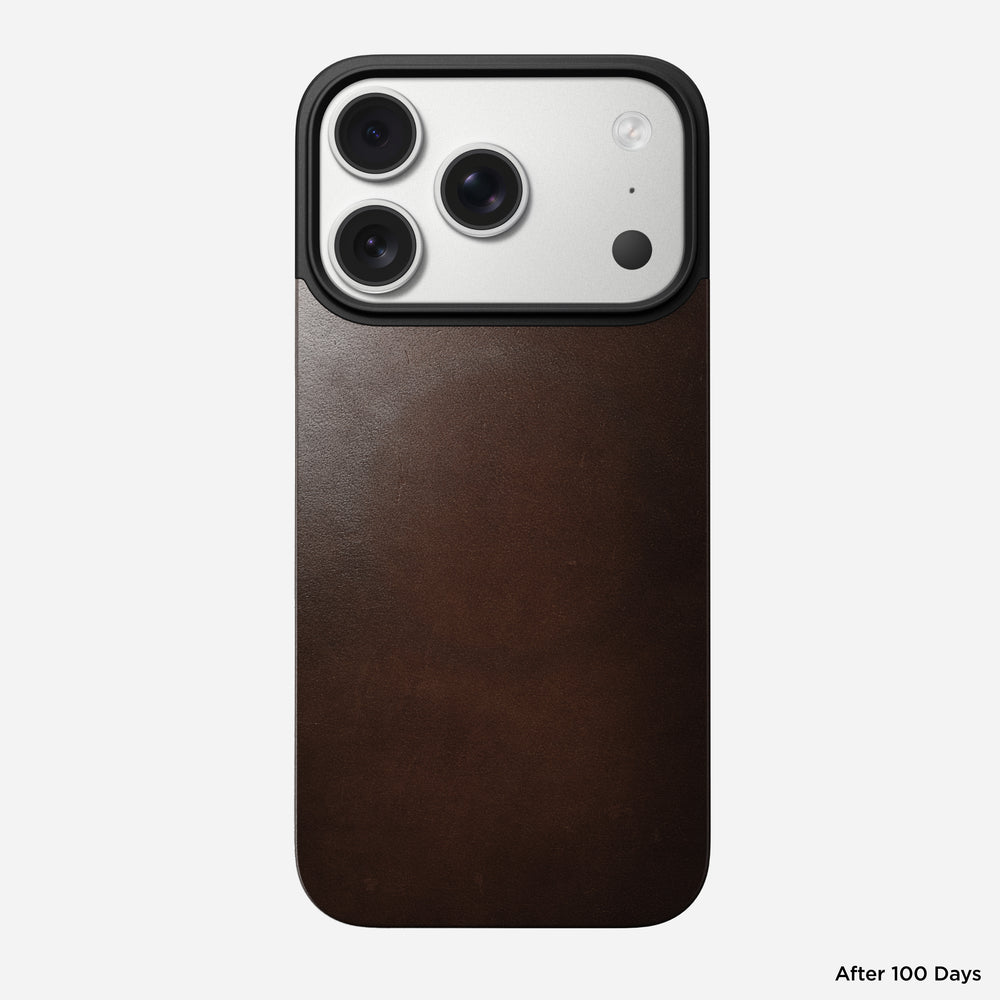 Magnetic Leather Back - iPhone 17 Pro | Rustic Brown | Horween | MagSafe | NOMAD® - Image 3