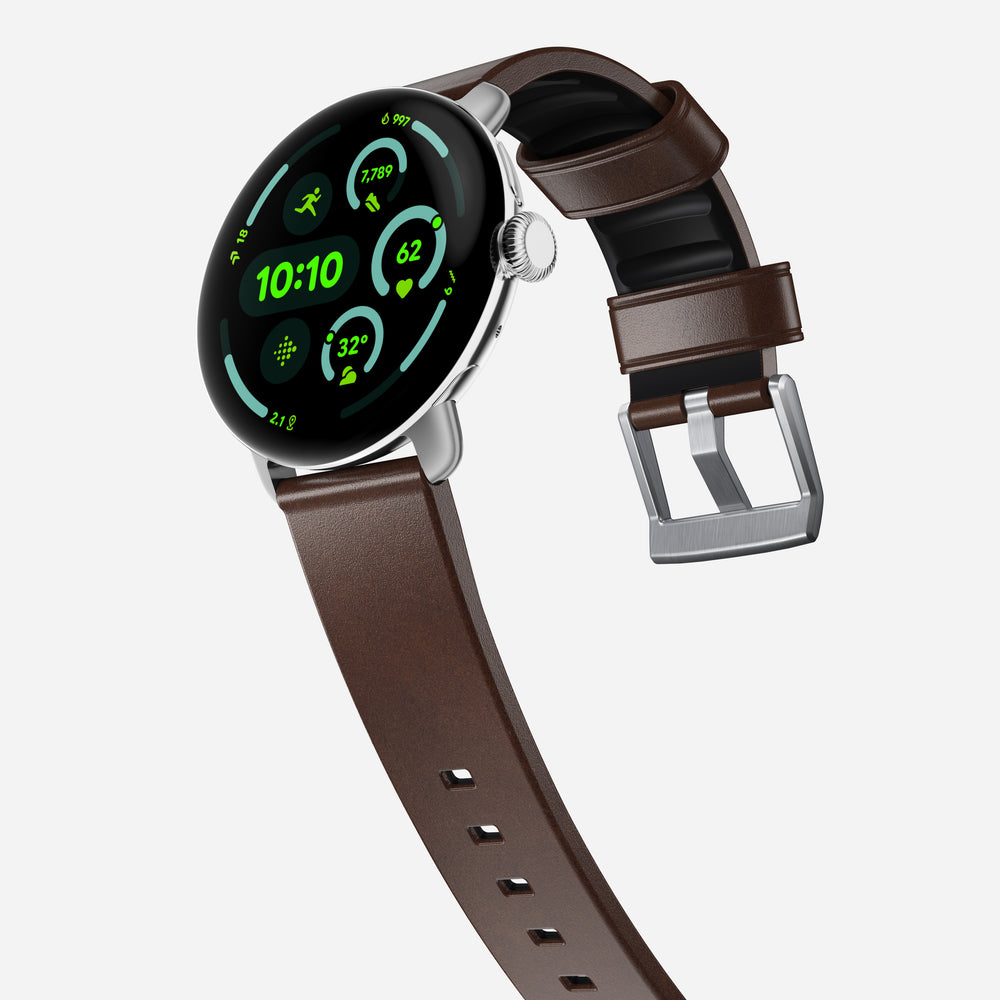 Active Band Pro - Pixel Watch | 45mm | Silver Hardware | Horween Brown - Image 3