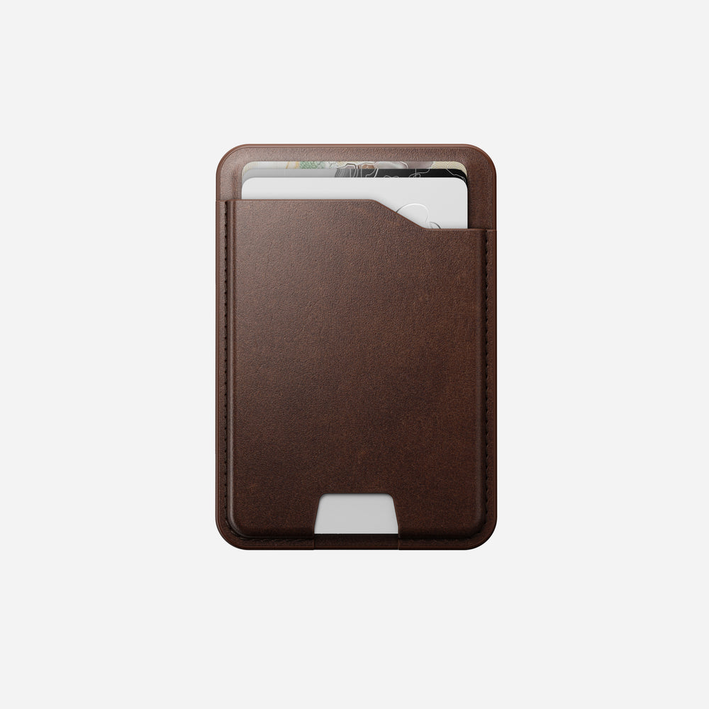 Leather Mag Wallet with Find My Tracking - Rustic Brown | Horween | NOMAD® - Image 7