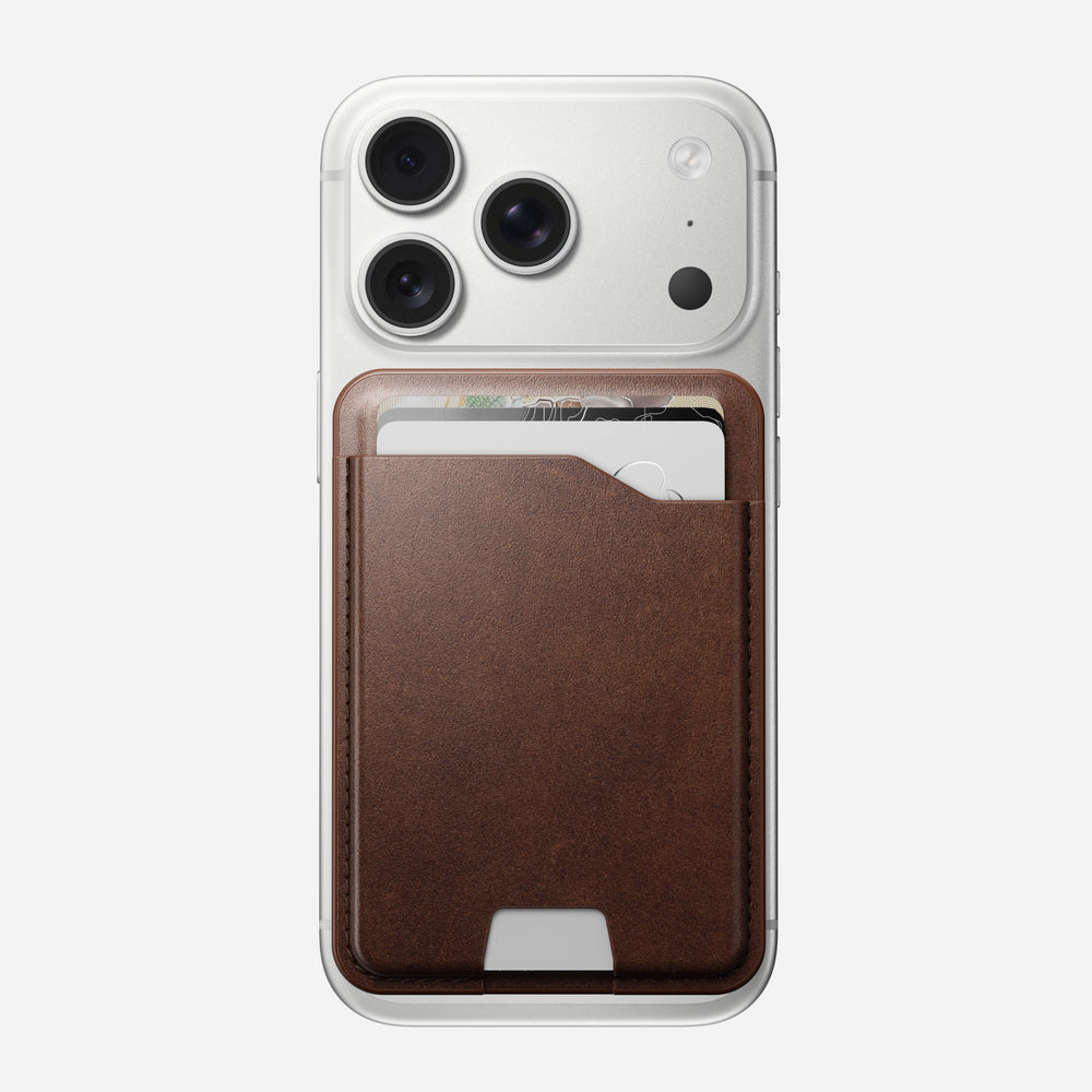 Leather Mag Wallet with Find My Tracking - Rustic Brown | Horween | NOMAD®