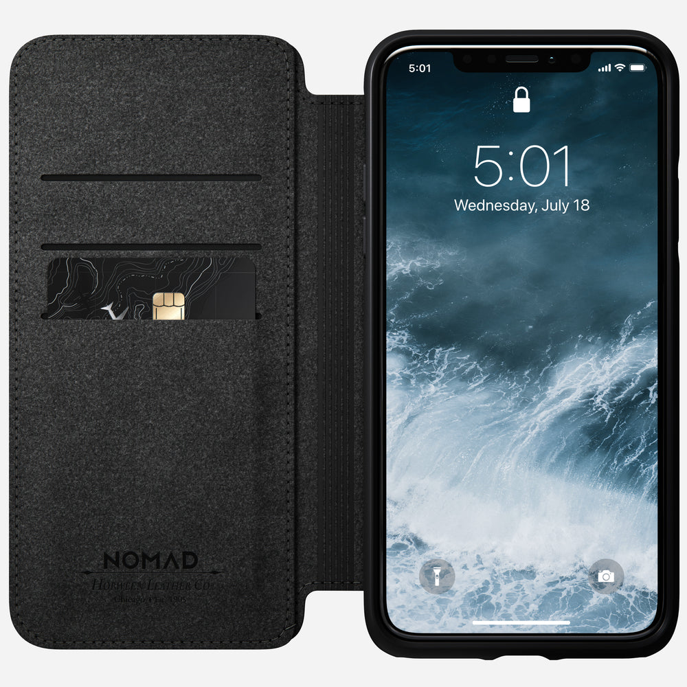 Modern Leather Folio for iPhone 11 Pro Max, Black | NOMAD® - Image 4