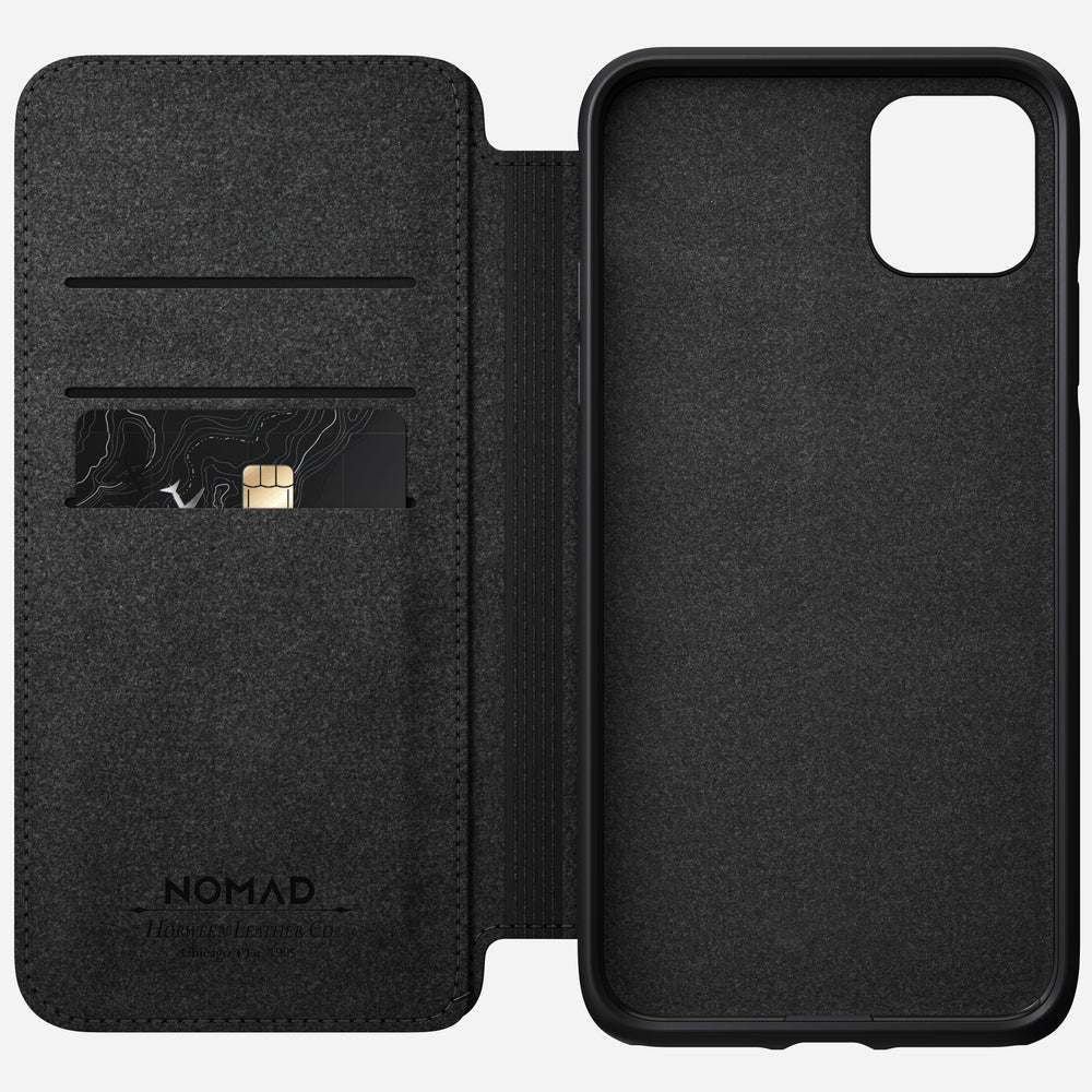 Modern Leather Folio for iPhone 11 Pro Max, Black | NOMAD® - Image 5