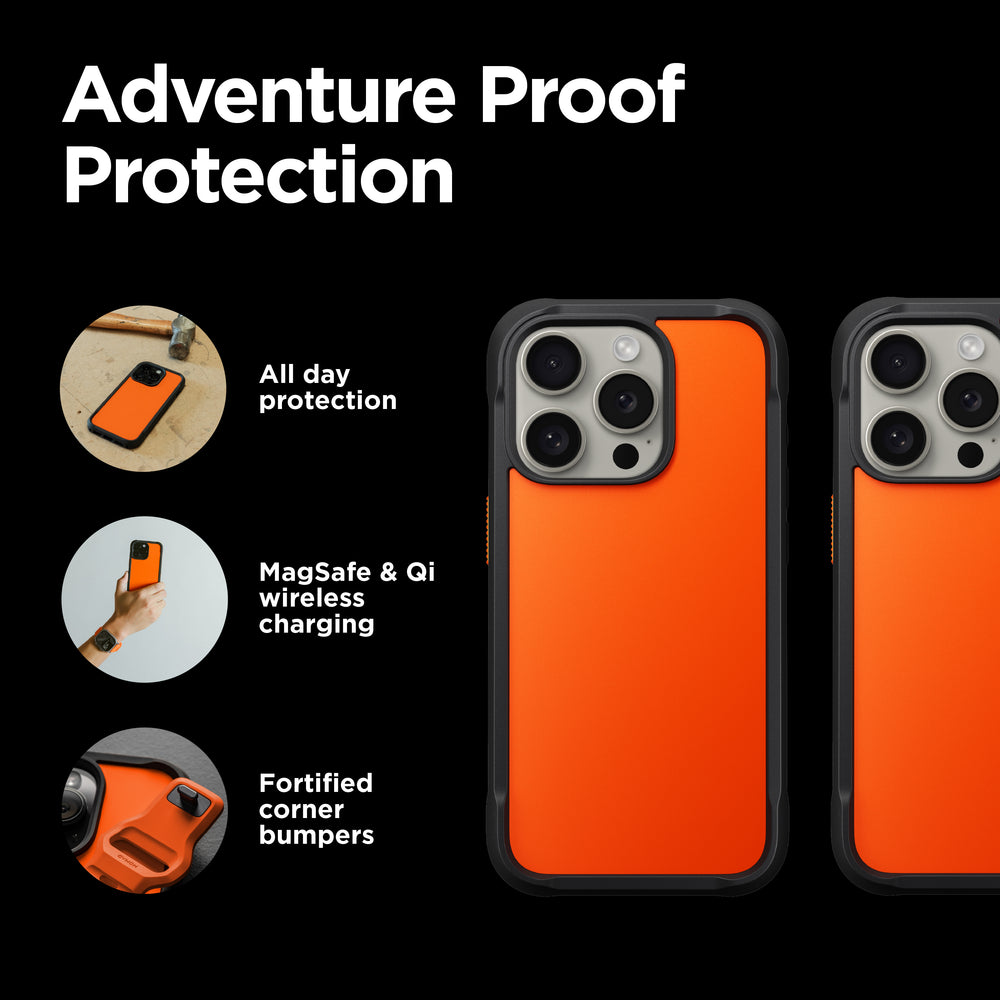 NOMAD® Rugged Case - iPhone 15 Pro | Ultra Orange - Image 3