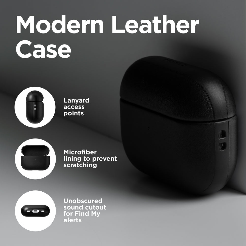 Modern Leather Case - AirPods Pro (2nd Gen) | Black | Horween | NOMAD® - Image 3